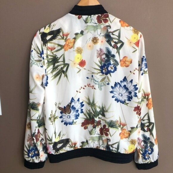 Bagatelle Collection‎ Floral Bomber Jacket Small - Picture 6 of 7